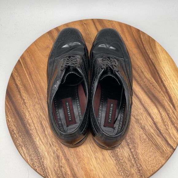 FLORSHEIM Lexington Oxfords Mens Size 11 EEE Black Wingtip Oxford Brogue Shoes main image 8